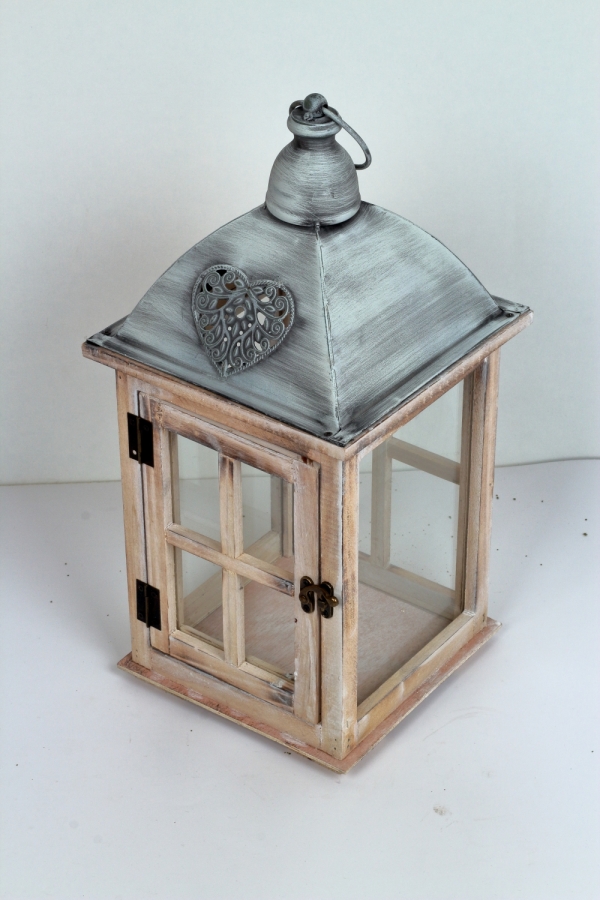 Drevená lucerna 21x43x21cm 