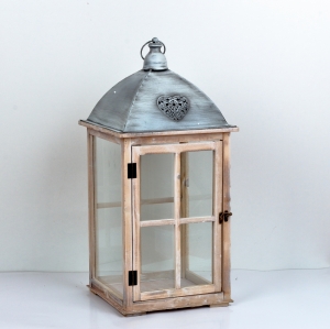 Drevená lucerna 29×63×29cm