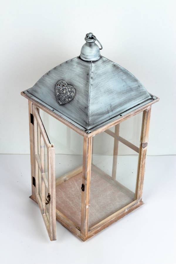 Drevená lucerna 29×63×29cm