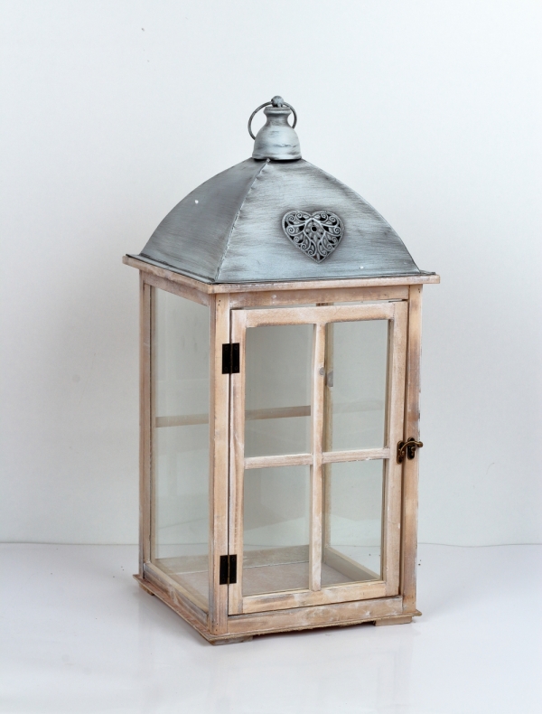 Drevená lucerna 29×63×29cm