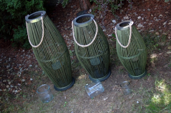 Drevená lucerna do bytu 25×49cm