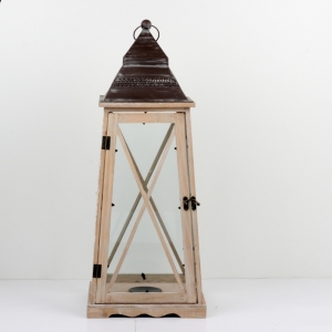 Drevená lucerna kónická 79cm