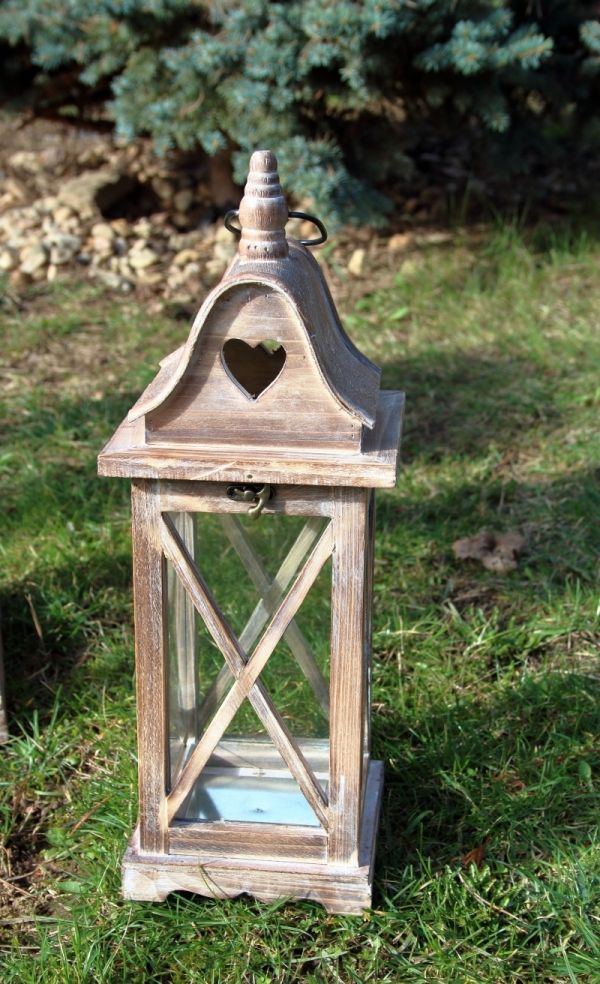 Drevená lucerna malá M 46cm
