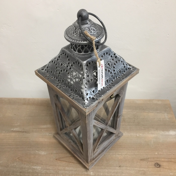 Drevený lampáš na sviečku 40cm