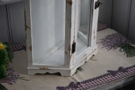 Drevená lampáš na stenu 60 cm