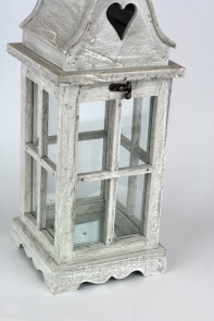 Drevená lucerna s patinou 44cm