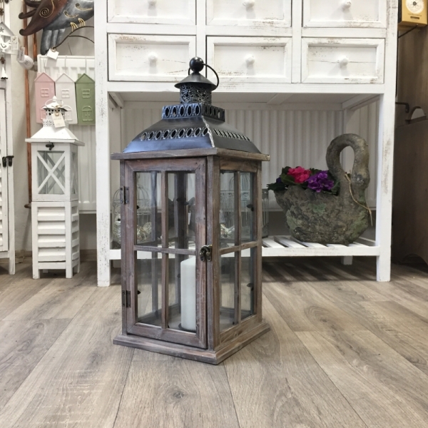 Drevená lucerna stredná 58cm