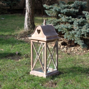 Drevená lucerna stredná L 60cm