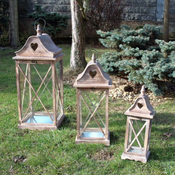 Drevená lucerna stredná L 60cm