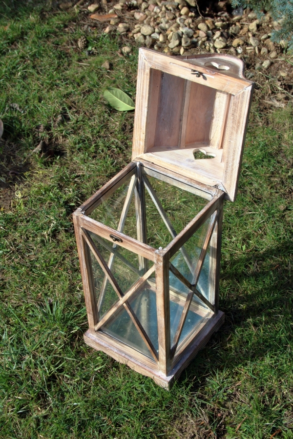 Drevená lucerna stredná L 60cm