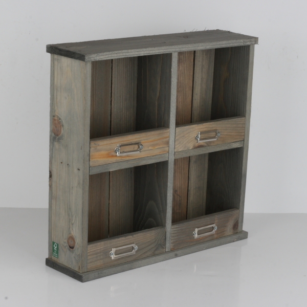 Dřevěná nástěnná police/organizér 39cm