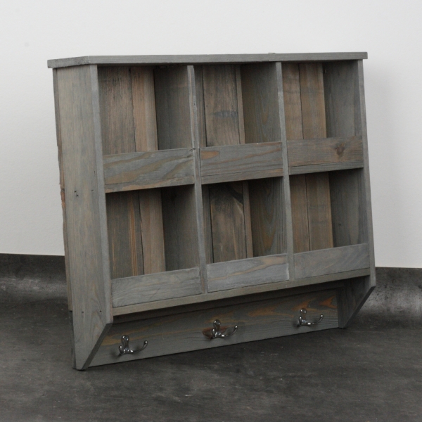 Drevená nástenná polica - organizér 57,3x11,0x47,2cm