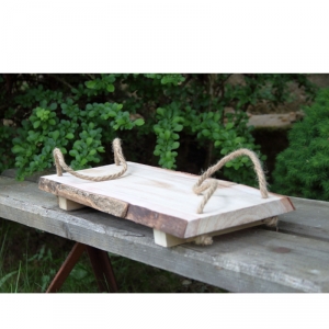 Drevená polica na dekorácie 45cm