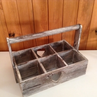 Drevená prepravka - kvetináč na bylinky 34x23x25cm