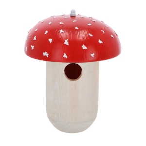 Drevená vtáčia búdka pre orieška – Muchotrávka 23 cm
