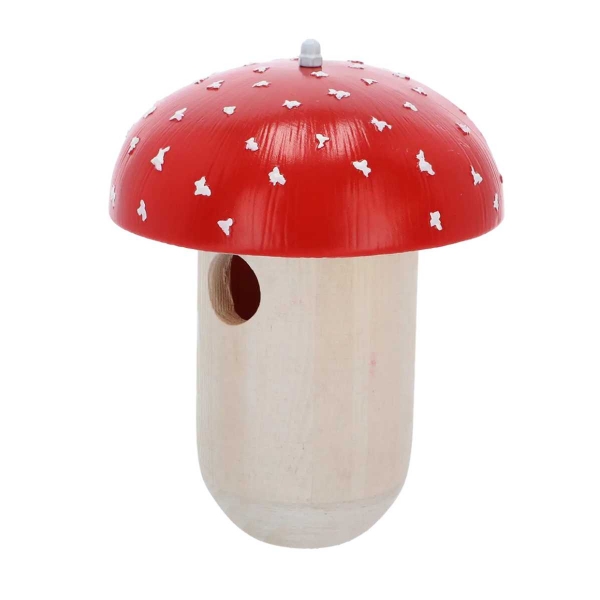 Drevená vtáčia búdka pre orieška – Muchotrávka 23 cm
