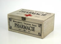 Drevená retro lekárnička Pharmacie
