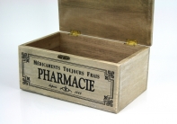 Drevená retro lekárnička Pharmacie