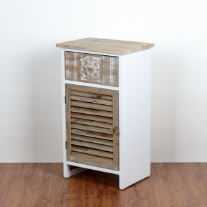 Drevená skrinka s zásuvkou s ornamentom 45x78x32cm