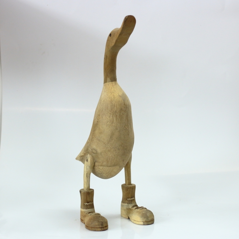 Drevená socha do záhrady kačka 47cm