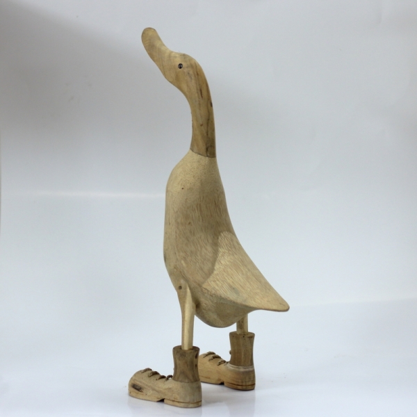 Drevená socha do záhrady kačka 47cm