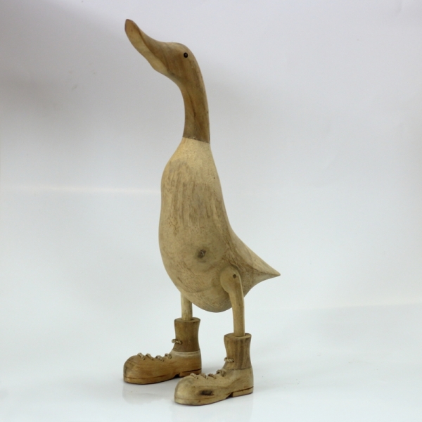 Drevená socha do záhrady kačka 47cm