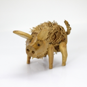 Drevená socha prasiatko Pepík