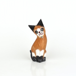Drevená soška mačky 15cm