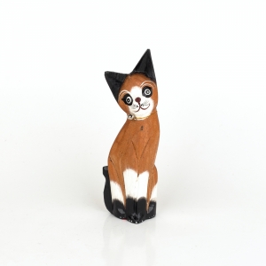 Drevená soška mačky 19cm