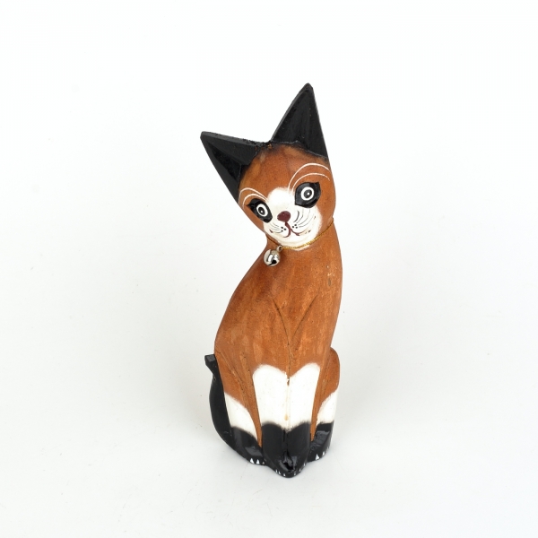 Drevená soška mačky 25cm