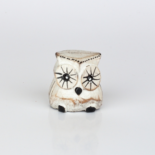 Drevená soška sova (sada 3ks) 4cm