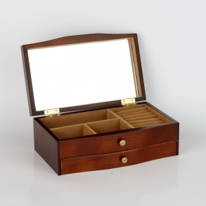 Drevená šperkovnica so zrkadlom 28x17x10cm