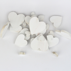 Drevená srdiečka mix 30 ks