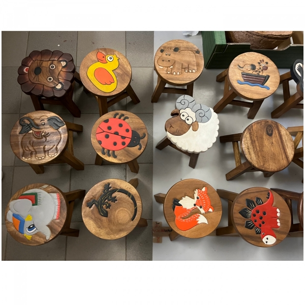 Drevená stolička okrúhla Elephant Kiddo