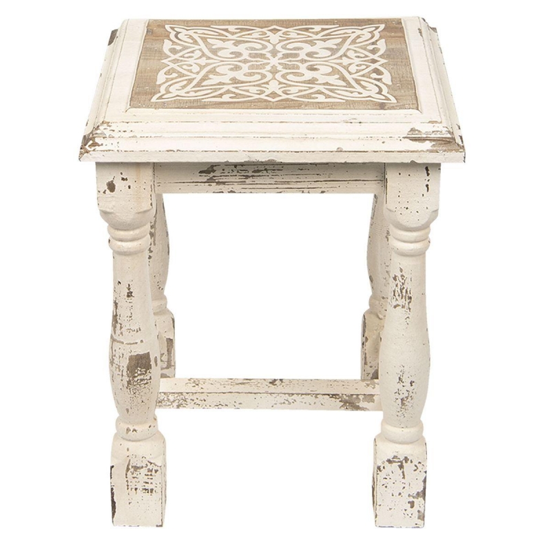 Drevená stolička s ornamentom 39x39x50cm