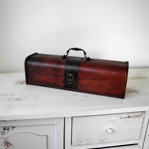 Drevená truhla na víno 34 × 9 × 11 cm