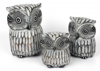 Drevená vyrezávaná soška sovy 13cm