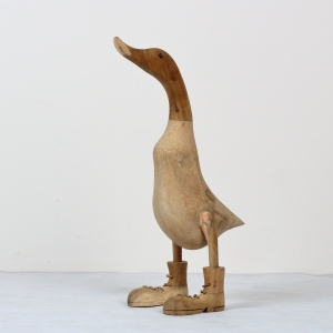 Drevená záhradná dekorácie kačica 50cm