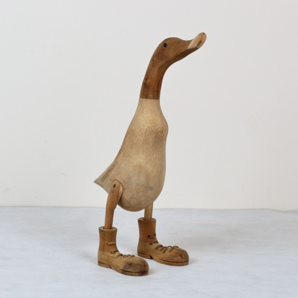 Drevená záhradná dekorácie kačica 50cm