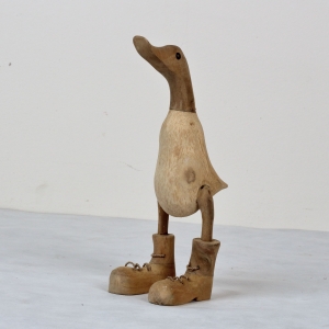 Drevená záhradná dekorácie kačica hladká 25cm