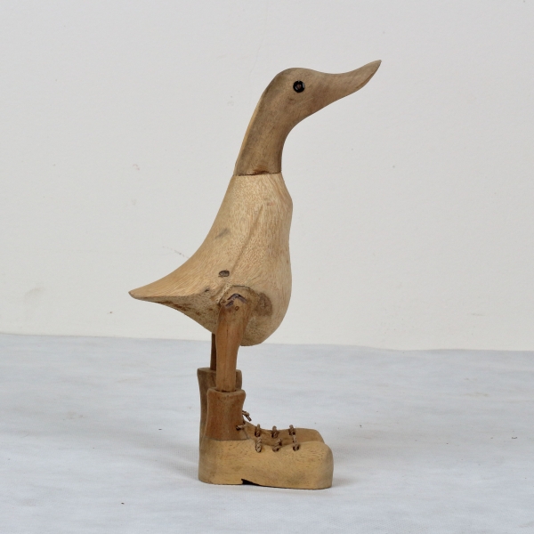 Drevená záhradná dekorácie kačica hladká 25cm