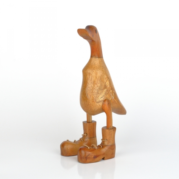 Drevená záhradná dekorácia kačica malá lakovaná (typ B) 25cm