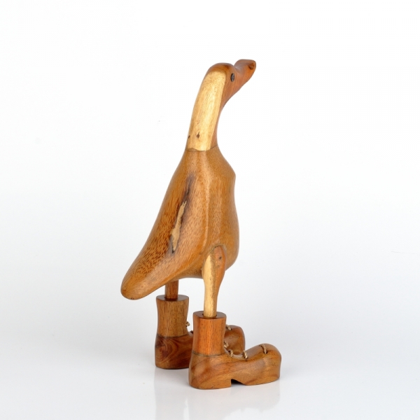 Drevená záhradná dekorácia kačica malá lakovaná (typ B) 25cm