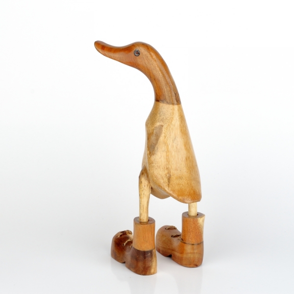 Drevená záhradná dekorácia kačica malá lakovaná (typ C) 25cm