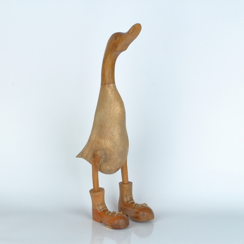 Drevená záhradná dekorácia kačica strednej lakovaná (typ A) 45cm