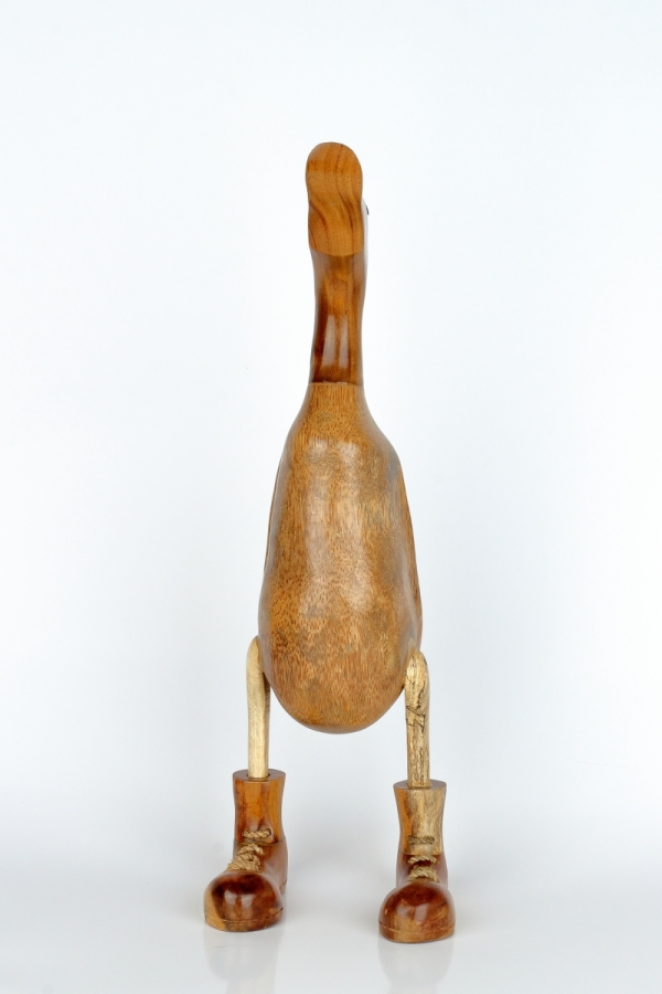 Drevená záhradná dekorácia kačica strednej lakovaná (typ B) 45cm