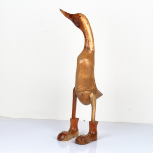 Drevená záhradná dekorácia kačica veľká lakovaná 64cm