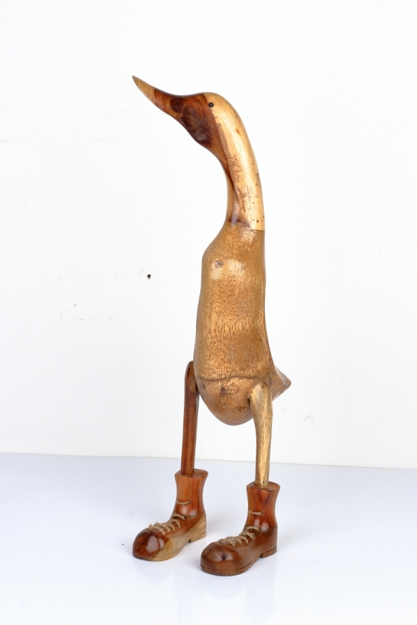 Drevená záhradná dekorácia kačica veľká lakovaná 64cm