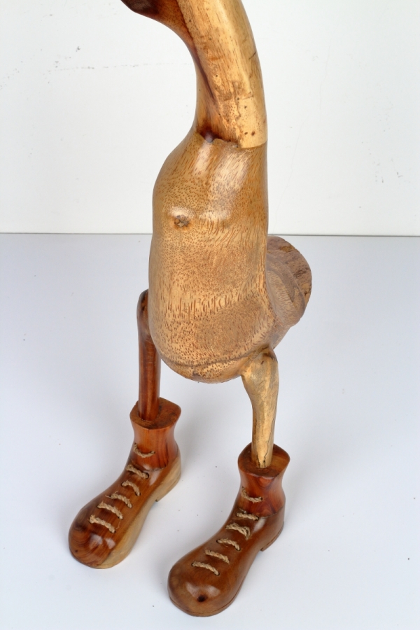 Drevená záhradná dekorácia kačica veľká lakovaná 64cm