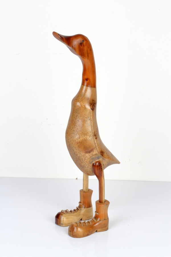 Drevená záhradná dekorácia kačica veľká lakovaná 65cm